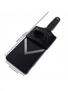 1 set multifunktionell grönsaksskärare för köket, inklusive strimlare, kålstrimlare, lökstrimlare, med rengöringsborste och handskydd, kan skära grönsaker, potatis, köksredskap - Svart - Visa 14