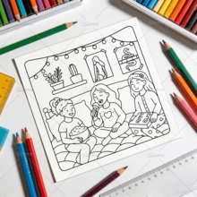 COZY BESTIE COMFY AND CUTE Coloring Book For Adults & Kids, Bold & Easy, Minimalist Large Designs To Help You Relax, Includes Cute Comfortable Patterns (Bold & Easy To Color), Mother's Day Gift, Back To School Supplies - Best Friend - View 8