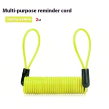 AiScrofa Candado de cable con cerradura para disco de motocicleta, candado de disco antirrobo de PVC para motocicleta y bicicleta, recordatorio de cable de advertencia en espiral de color rojo - Multicolor - Ver 25