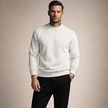 Crew Neck Sweatshirt, Versatile Winter Sweater, Premium Outerwear For Maximum Comfort. - Dark Green - View 5