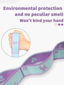 1条装弹力瑜伽阻力带，多节设计，适用于成人舞蹈训练、健身房及家庭普拉提锻炼、健身训练 - 彩色 - 查看 6