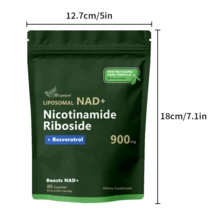Miriyalyad Reus Research NR900 - NAD+ Supplement For Skin Aging Support, Energy, And Focus - 80 Count - Vitamin & Wellness Supplements Dietary Healthcare Edible - 1件 - 查看 6