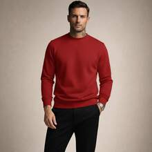 Crew Neck Sweatshirt, Versatile Winter Sweater, Premium Outerwear For Maximum Comfort. - Màu vàng - Xem 8