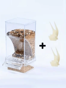 1个透明自动喂鸟器，亚克力（PMMA）材质，笼式设计，无需电池，防溅水，适用于鹦鹉和中型鸟类。 - 無色 - 查看 14