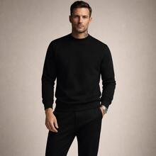 Crew Neck Sweatshirt, Versatile Winter Sweater, Premium Outerwear For Maximum Comfort. - Rust Brown - View 11