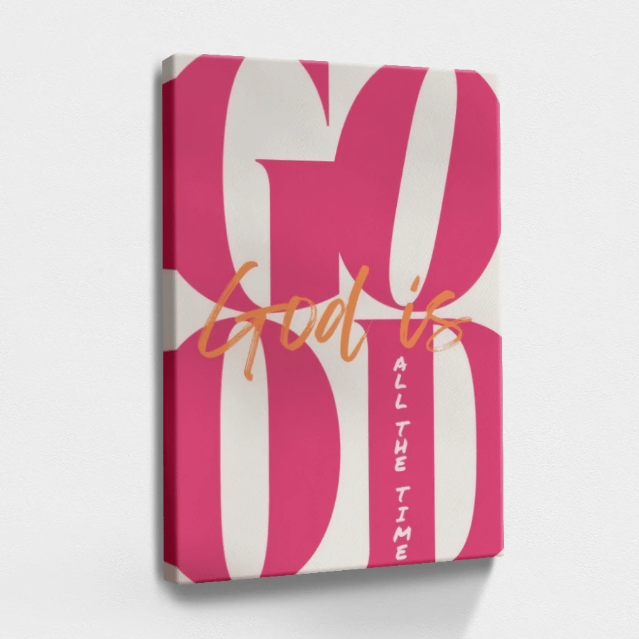1pc God Is Good, Minimalist Inspirational Wall Art, Motivational Quote Framed Wall Art, Wrapped Canvas Poster Vintage Prints, God Is Good - Minimalist, Graphic Design, Typography, Minimalist Style, Home Living Room Bedroom Ofice Wall Decor, Birthday Party Decor, Hanging Hardware Included - Wrapped Framed Canvas, Vertical - Lienzo enmarcado - Ver 1