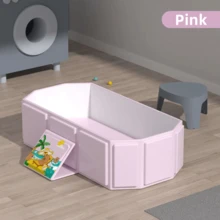 可折叠单人浴缸，带排水塞，可折叠淋浴浴缸，便携式浴室游泳池，猫狗洗澡盆，浴室日托旅行 - 彩色 - 查看 11