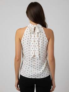 Elegant Women's Polka Dot Tank Top - 波點/棕色 - 查看 2