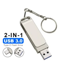 BIYETIMI 2-In-1 OTG USB-C Metal Flash Drive 3.0 Dual Interface 64GB 128GB 256GB - View 1