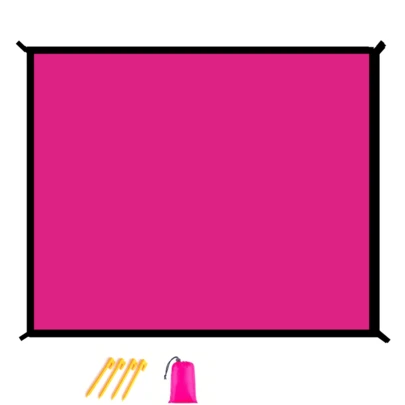 1 pieza Manta de playa ultra grande y ultra delgada de secado rápido, que incluye una esterilla de playa grande antiarena y una esterilla de picnic portátil, adecuada para patios, parques, viajes, campamentos, reuniones al aire libre, fiestas de cumpleaños y otros lugares. Se puede usar como regalo del Día de San Valentín para la novia, equipo de comedor al aire libre familiar, artículos esenciales de playa ligeros (1 pieza que incluye 4 clavijas de suelo y una bolsa de almacenamiento)