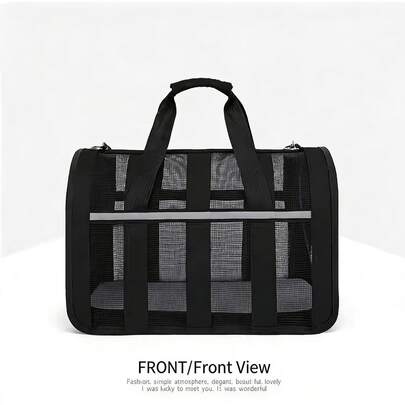 1个猫咪户外旅行包 - 便携式背包，可折叠单肩网眼透气手提包，大容量宠物旅行肩包，四季透气便携，适合携带猫狗外出