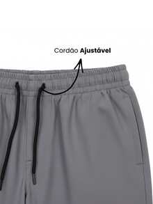 Men's Shorts, Bermuda Shorts, Tactel Elastane, Sportswear, Gym, Fitness, Dry Fit, Summer, Beach, Lightweight, CCI - 灰色 - 查看 4