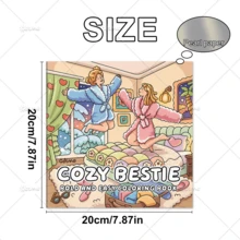 COZY BESTIE COMFY AND CUTE Coloring Book For Adults & Kids, Bold & Easy, Minimalist Large Designs To Help You Relax, Includes Cute Comfortable Patterns (Bold & Easy To Color), Mother's Day Gift, Back To School Supplies - Best Friend - View 5