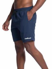 Men's Shorts, Bermuda Shorts, Tactel Elastane, Sportswear, Gym, Fitness, Dry Fit, Summer, Beach, Lightweight, CCI - 寶藍色 - 查看 2