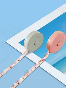 1件Y型可伸缩腰围测量卷尺，3D自动收缩软皮健身体型测量工具，手工缝纫用品（厘米） - 彩色 - 查看 4