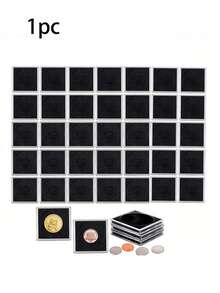 Coin Collection Box Set - Transparent Coin Capsules, Round Plastic Coin Boxes, Coin Collection Storage Boxes, Commemorative Coin Protectors, Christmas, Transparent Round Plastic Coin Boxes With Storage Boxes, Adjustable Coin Protectors, Commemorative Coin Protectors, Coin Collection, Round Boxes - Multicolor - View 8