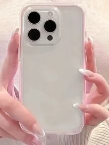 1个粉色二合一极简全包覆TPU防震手机壳，兼容 17、16、15、14、13、12、11 Pro Max、Air - 粉色 - 查看 2