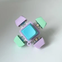 1pc 6-Key Stress Relief Squeeze Toy, Mechanical Fidget Keychain - Multicolor - View 10