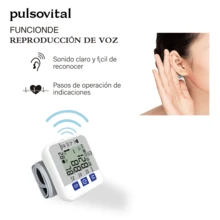 Pulsovital & Blood Pressure Monitor: Digital Arm and Wrist Sphygmomanometer (XL Cuff 16.54") | Superior Accuracy, Large LED/LCD Display, Fast Reading in 60 Seconds | Smart Features: Transmission Pressure Detection, Arrhythmias, and Hypertension Alert | 2 Operation Modes, USB/Battery Powered | Ample Memory (120/2x99 Data) | Voice Alert, Ideal for Home Use & Perfect Gift for Mother's Day/Father's Day - ALPES-GRIS - Ver 3