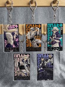 5件装 GACHIAKUTA 动漫人物亚克力吊坠钥匙扣，Zooyl/Amo/Follo/Nodrde/Fu 包包挂饰，可爱钥匙扣配件 - style 2 - 查看 6