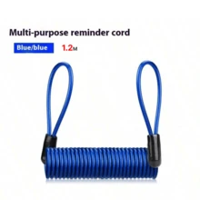 AiScrofa Candado de cable con cerradura para disco de motocicleta, candado de disco antirrobo de PVC para motocicleta y bicicleta, recordatorio de cable de advertencia en espiral de color rojo - Multicolor - Ver 11