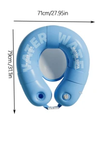 1件充气水上沙发，纯色，内置充气阀，无需额外气泵，可放置水瓶，可折叠水上吊床沙发，适用于海洋、游泳池、户外日光浴、游泳、海滩度假。 - 水上沙發 - 查看 11