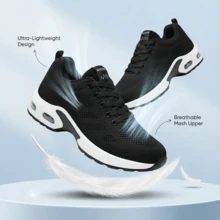 Women's Orthopedic Work Sneakers | 12-Hour Shift Shoes For Foot, Knee & Back Pain Relief, Arch Support, Non-Slip For Nurses & Service Workers - Đỏ - Xem 5