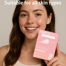 200/400片装水凝胶祛痘贴，不含酒精，无香精，温和不刺激，有效遮盖痘痘和瑕疵，茶树油祛痘贴，送给漂亮女孩的礼物 - 彩色 - 查看 3