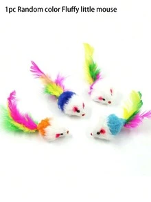 1pc Three-Tier Cat Climbing Frame Linen Braided Columns Felt Base Cat Claw Grinding Toy Cats Climb Treehouses Frame Interactive Cat Scratching Post With Hanging Mouse Hard-Wearing Cat Supplies - Multicolor - View 9