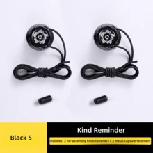 Rotating Automatic Buckle No Tie Laces, Lock Shoe Lace Tieless No Tie Shoelaces, Knob Style Shoelace One Size Fit All, Required Unisex - Multicolor - View 12