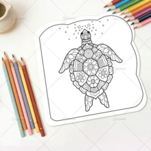 GDTME Kreatives Mandala Malbuch, 24 Seiten dicke nicht-transparente Innenseiten, Mandala Tier Thema Malbuch, Liebe und Freundschaft Illustrationen, Neujahrsgeschenk, Ostern, Valentinstag, Geburtstag Urlaubsgeschenk, Malbuch für Erwachsene, Zeichenbuch für beste Freunde. Hilft Stress abzubauen, geeignet für Bürobedarf und Schulmaterial. - Alien-Buch - Übersicht 8