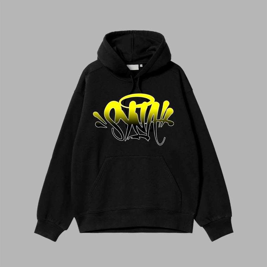 Kangaroo Hoodie, Streetwear, Syna Blouse, T-Shirt, Shirt, Premium Art, Vintage, Basic Fashion. - 黃色 - 查看 1