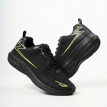 Men's And Women's Fitness Shoes, Black, Lightweight, Comfortable, For Gym, Running, Training, And Walking, Sizes 34 To 43 - RF02 - 黑/綠 SP - 查看 3