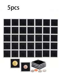 Coin Collection Box Set - Transparent Coin Capsules, Round Plastic Coin Boxes, Coin Collection Storage Boxes, Commemorative Coin Protectors, Christmas, Transparent Round Plastic Coin Boxes With Storage Boxes, Adjustable Coin Protectors, Commemorative Coin Protectors, Coin Collection, Round Boxes - Multicolor - View 9