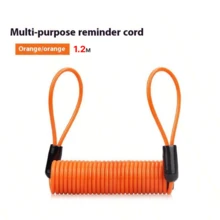 AiScrofa Candado de cable con cerradura para disco de motocicleta, candado de disco antirrobo de PVC para motocicleta y bicicleta, recordatorio de cable de advertencia en espiral de color rojo - Multicolor - Ver 14
