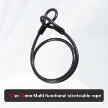 AiScrofa Candado de cable con cerradura para disco de motocicleta, candado de disco antirrobo de PVC para motocicleta y bicicleta, recordatorio de cable de advertencia en espiral de color rojo - Multicolor - Ver 30