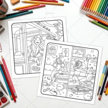 COZY BESTIE COMFY AND CUTE Coloring Book For Adults & Kids, Bold & Easy, Minimalist Large Designs To Help You Relax, Includes Cute Comfortable Patterns (Bold & Easy To Color), Mother's Day Gift, Back To School Supplies - Best Friend - View 10