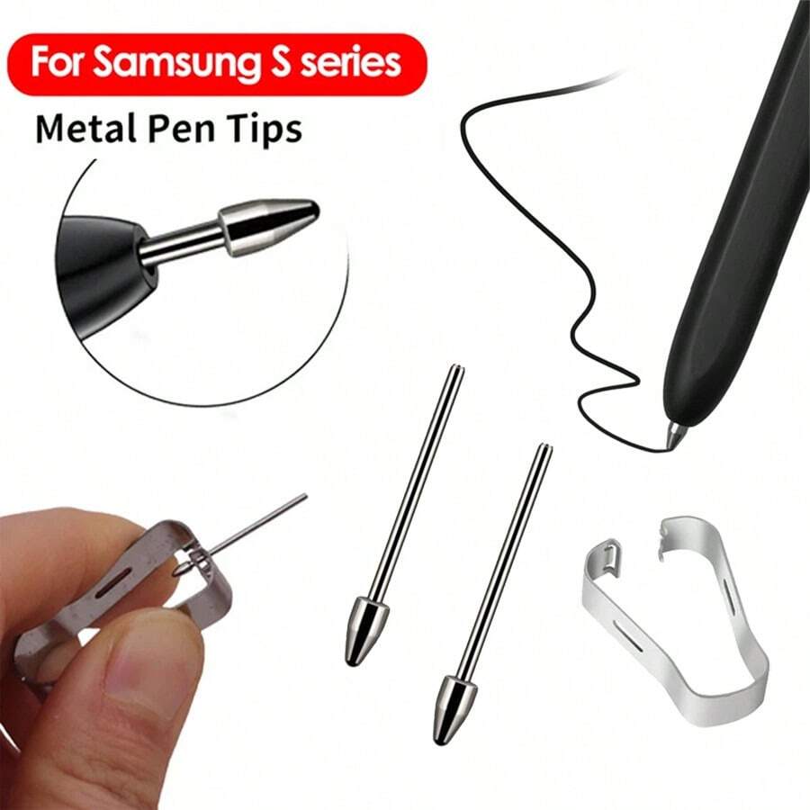 Đầu bút kim loại, tương thích với bút S Pen của Galaxy Tab S6 S7 S8 S9, đầu bút cảm ứng Galaxy Note20 Note10, đầu bút thay thế cho S22 S23 S24 Ultra, quà tặng sinh nhật, quà tặng ngày lễ cho mẹ, gia đình, bạn bè.