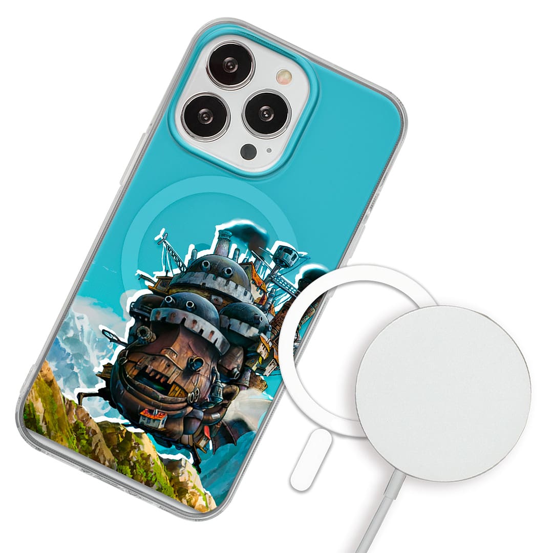 Funda Compatible con iPhóne Magsafe El Hincríble Kstillo Vagabundeo Anime Eztudio Ghibly Carcasa Anticaídas a Prueba De Golpes TPU. - transparente - Ver 1