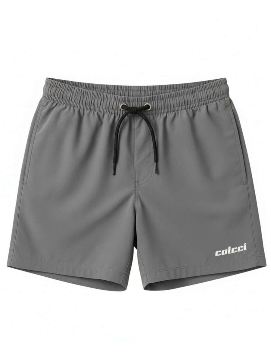 Men's Shorts, Bermuda Shorts, Tactel Elastane, Sportswear, Gym, Fitness, Dry Fit, Summer, Beach, Lightweight, CCI - 灰色 - 查看 1