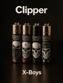 4 Clipper MAXI X Boys Lighters | Refillable, Collectible, Replaceable Flint And Tamper. Gift, Kitchen Lighter, BBQ, Camping - 4 X 男孩 - 查看 6