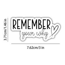 2张“记住你的初心”励志贴纸 – 鼓舞人心的乙烯基贴纸 | 振奋人心的积极语录，适用于笔记本电脑、水瓶和日记本 - 貼紙 - 查看 3