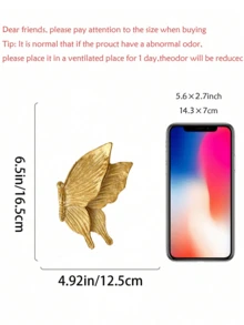 4 chiếc bướm vàng trang trí treo tường, đồ trang trí thủ công bằng nhựa ABS, thích hợp trang trí phòng khách, phòng học, cửa hàng, tiệc tùng và lễ kỷ niệm. - Vàng - Xem 7