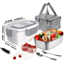 Adult Electric Heated Lunch Box With Insulated Lunch Bag 1.5L 3-In-1 Portable Heating Lunch Box, Suitable For Heating Lunch At Work, Suitable For Car/Truck/Office/Fast Heating - Multicolor - View 5