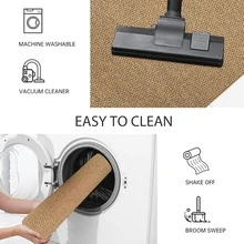 1pc/2pcs/3pcs White Bathroom Mat, U-Shaped And Rectangular Design, Thickened And Washable, Bathroom Home Decor, Brown Faux Jute Bathroom Toilet Mat - C - View 6