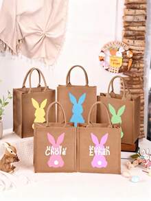 Túi tote Phục Sinh cá nhân hóa với hình thỏ, Giỏ quà Phục Sinh có tên, Quà tặng Phục Sinh, Trò chơi săn trứng Phục Sinh, Bất ngờ Phục Sinh, Quà Phục Sinh - Phong cách 14 - Xem 6