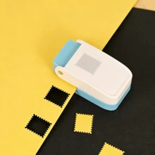 New Stamp Frame DIY Hole Punch Tool, Stamp Shaped Craft Hole Punch, Round Hole Punch, Serrated Hole Punch, Embossing Tool - Multicolor - View 7