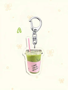 1个可爱抹茶蝴蝶结饮料钥匙扣/咖啡蝴蝶结饮料/萌萌仓鼠手捧咖啡钥匙扣。日常佩戴包包挂件，也是节日礼物的理想之选，INS风十足。日常包包配饰，包包挂饰，挂绳，钥匙扣，可爱少女心小物，汽车钥匙扣。非常适合送给姐妹、女性、朋友、家人，也是圣诞礼物的理想之选。抹茶爱好者和咖啡爱好者的完美礼物。 - 彩色 - 查看 3