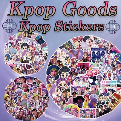 Animation Hunter Girl Group (), KPOP D/Emon Hunters&H-UNTR/X, Kpop Fans Merchandise, DIY Personalized Idol Merch Gift For Friends Birthday, Anime Stickers, Sticker Collection, Exquisite Decorations, Party Supplies, Holiday Gifts, Small Gifts, Collectibles