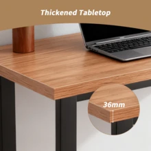 AINPECCA Bar Table Breakfast Counter Table With Effect Top Metal Legs Industrial Style Coffee Kitchen - Oak - View 8